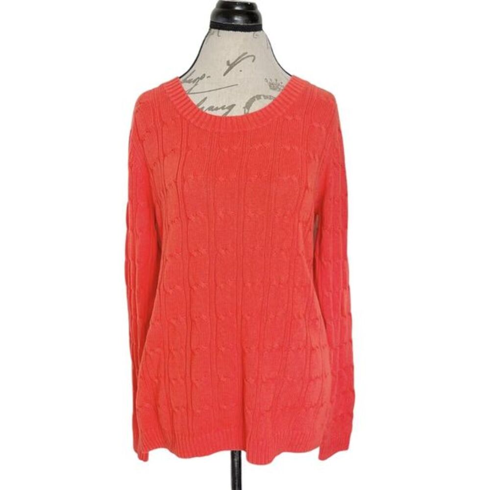 Liz Claiborne Womens Sweater Size Large Ribbed Cable Knit Round Neckline NWT